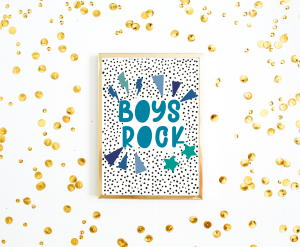 ‘Boys Rock’ Wall Print - Image 4