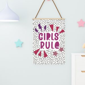 ‘Girls Rule’ Wall Print