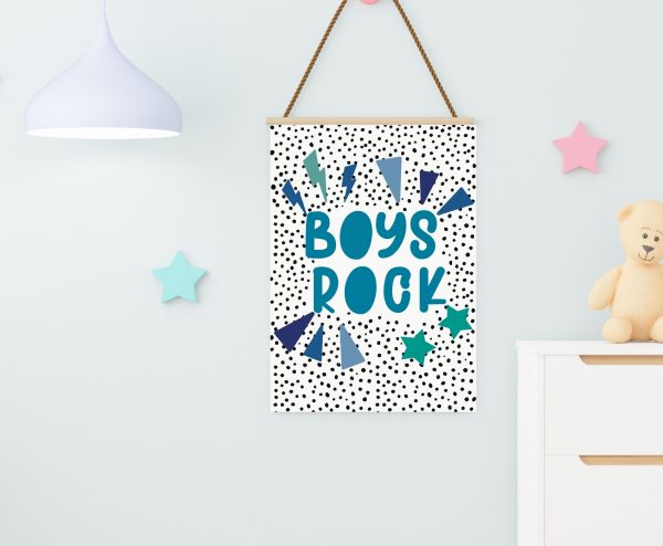 ‘Boys Rock’ Wall Print - Image 3