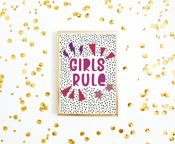 ‘Girls Rule’ Wall Print - Image 3
