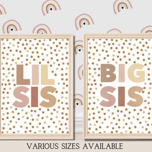 Boho Inspired ‘Big Sis/Lil Sis’ Wall Print