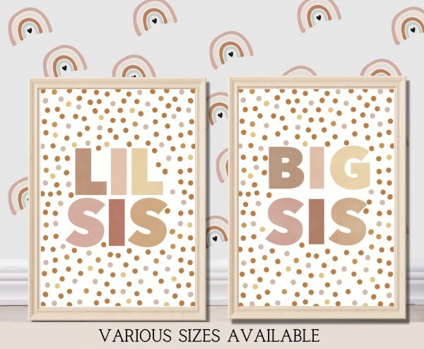 Boho Inspired ‘Big Sis/Lil Sis’ Wall Print