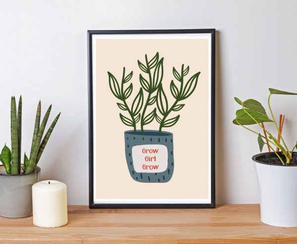 'Motivational House Plant ' Wall Print - Image 3