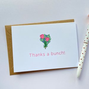 'Thanks A Bunch' Greetings Card