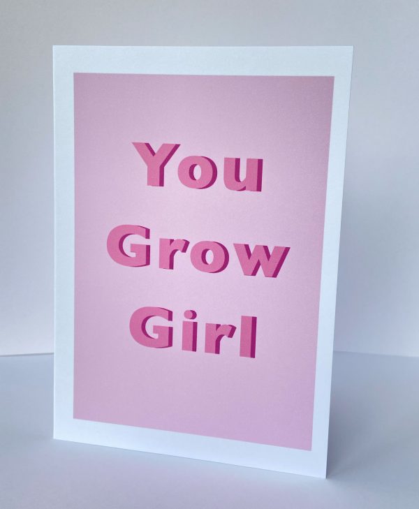 'You Grow Girl' Greetings Card - Image 3