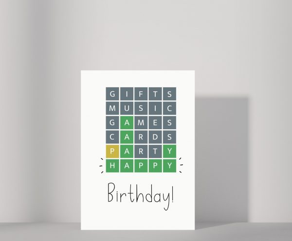 'Wordle Happy Birthday' Greetings Card