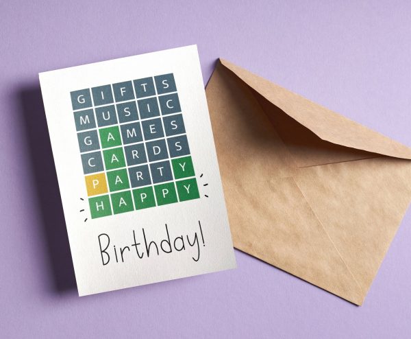 'Wordle Happy Birthday' Greetings Card - Image 2