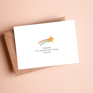 'You passed with flying colours' Greetings Card