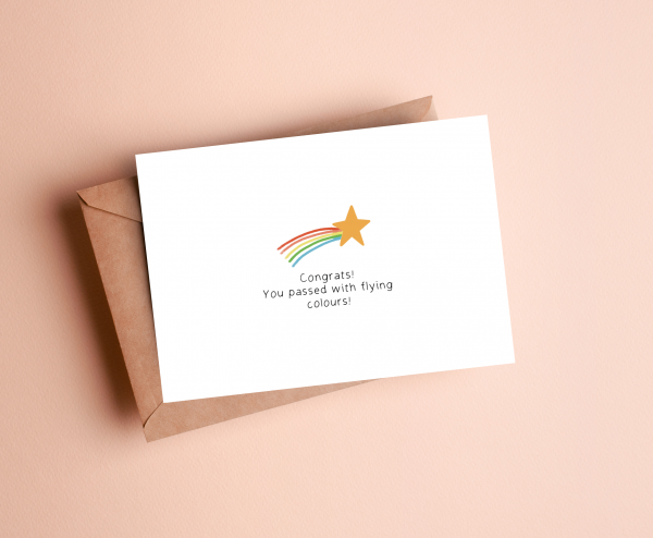 'You passed with flying colours' Greetings Card