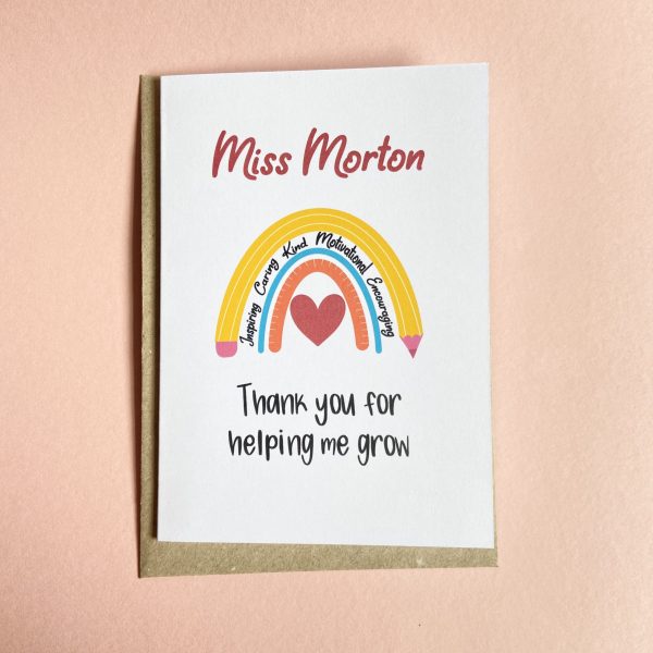 Personalised Teacher Thank You Card - Image 2