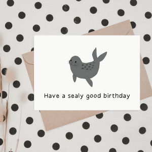 'Have A Sealy Good Birthday' Greetings Card