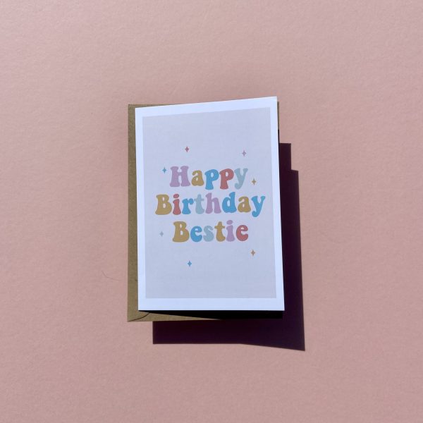 'Happy Birthday Bestie' Greetings Card - Image 2