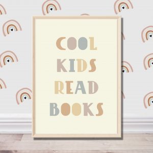 ‘Cool Kids Read Books’ Wall Print