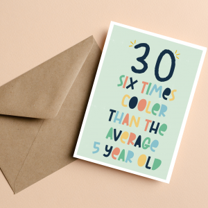 Funny 30th Birthday Card