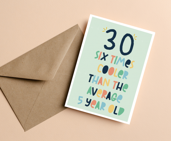 Funny 30th Birthday Card